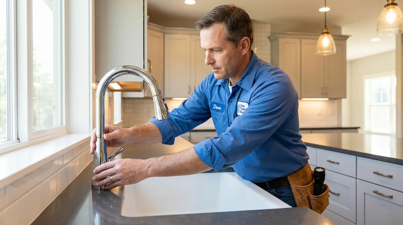 Kitchen faucet installation by Johns Plumbing LLC in Fritch