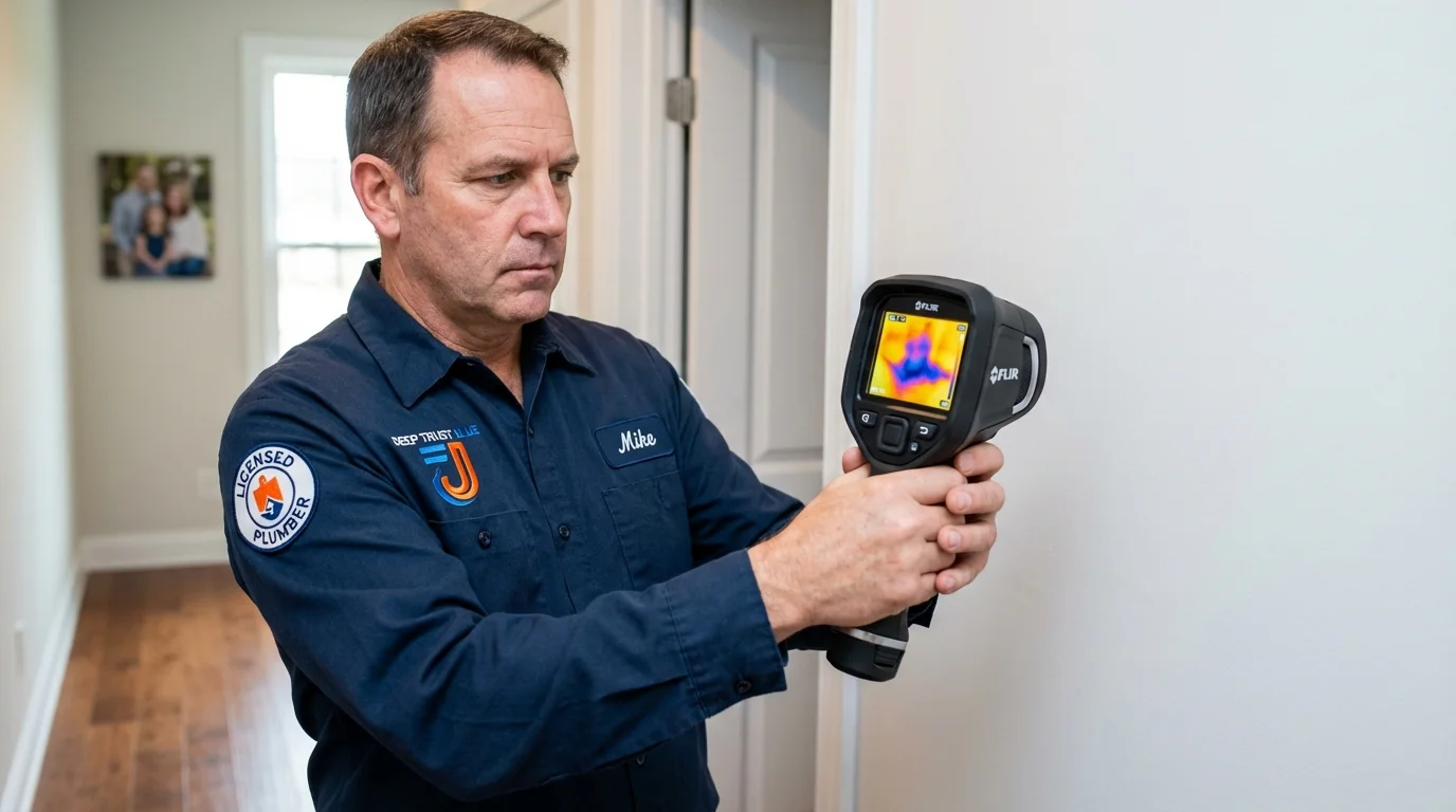 Thermal imaging leak detection by Johns Plumbing LLC in Fritch